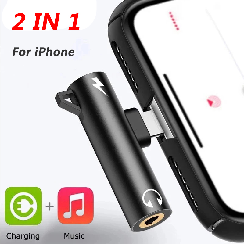2 In1 Adapter Splitter For iPh - Earphone Splitter Jack 评论和价格