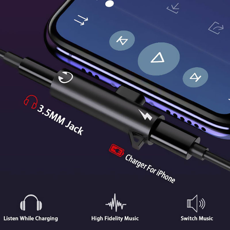 2 IN 1 Audio Charging Headphon - Earphone Splitter Jack 评论和价格