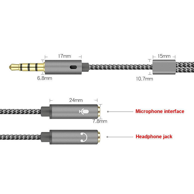 3.5mm Audio Splitter Y Jack 1  - Earphone Splitter Jack 评论和价格