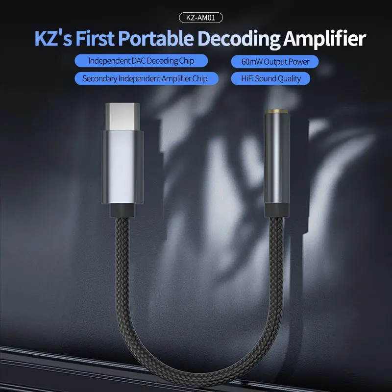 KZ AM01 Audio Adapter Line Typ - Usb C Earphone 评论和价格