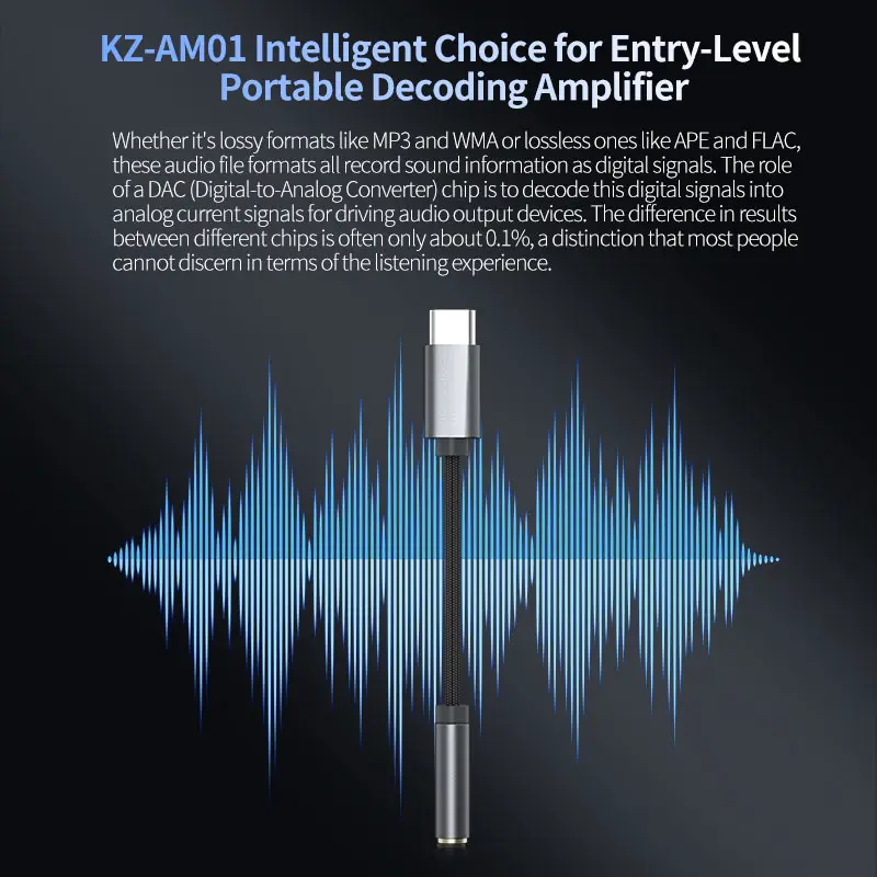 KZ AM01 Audio Adapter Line Typ - Usb C Earphone 评论和价格