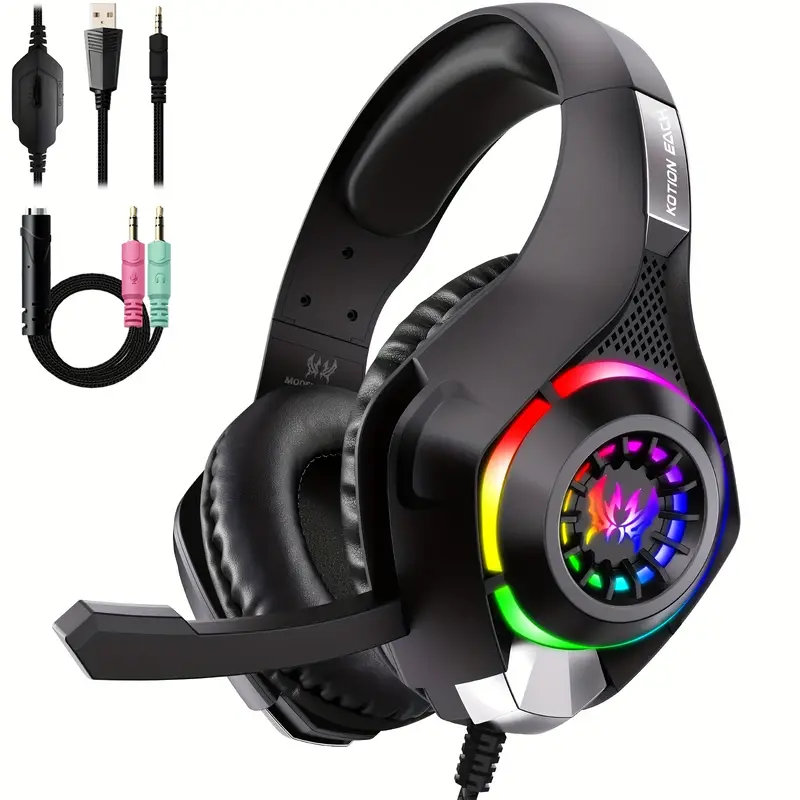 Gaming Headset for PC, PS4, PS - Gaming Headset Rgb 评论和价格