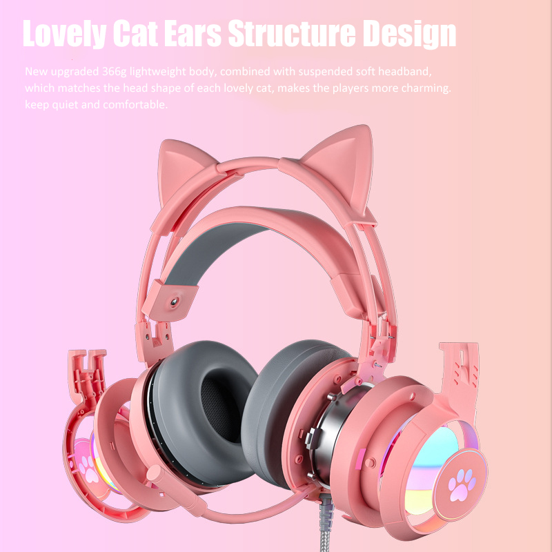 Cute Cat Ear Gaming Headphones - Gaming Headset Rgb 评论和价格